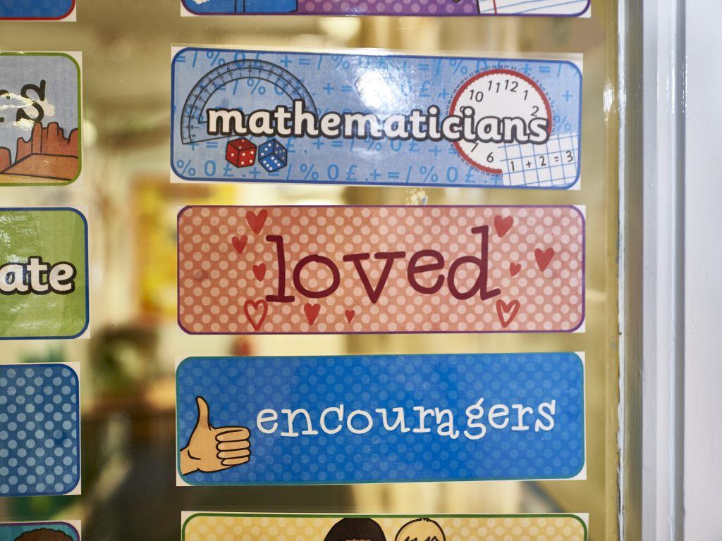 Mathematicians Loved Encouragers - text written on the windows